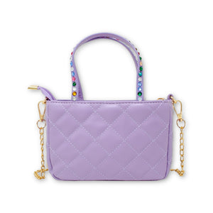 Tiny Treats Quilted Rhinestone Tote Bag