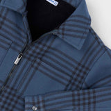 Mayoral Boys Fleece Lined Check Jacket ~ Steel