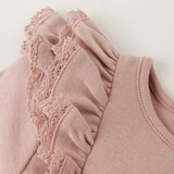 Quincy Mae l/s Flutter Dress ~ Rose