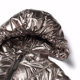 Molo Baby Harpo Hooded Puffer Coat ~ Warm Silver