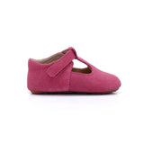 Old Soles Softly Bub T-strap Maryjane ~ Dark Pink Suede
