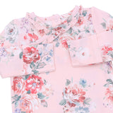 Angel Dear Ruffle Kimono Gown & Headband Set ~ Painterly Rose Bouquets
