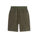 Scotch & Soda Boys Garment-Dyed Tencel Shorts ~ Military