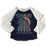 Rowdy Sprout Grateful Dead 60 Years l/s Raglan Tee ~ Vintage Black/White