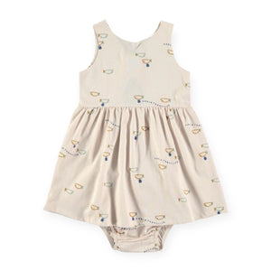Babyclic Printed Dress w/ Bloomer ~ Sea/Ivory