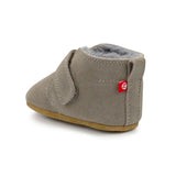 Zutano Fur-Lined Leather Baby Shoe ~ Gray