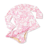Shade Critters Baby Pink Paradise Rash Guard Set ~ Pink