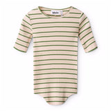 Molo Ronelle s/s Ribbed Top 7-12 ~ Cloud Green Stripe