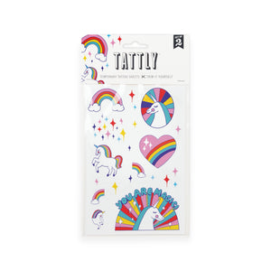 Tattly Rainbow Unicorns Tattoo Sheets