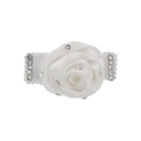Bari Lynn Small Satin Rose Hair Clip w/ Crystals