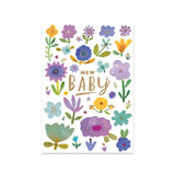 Roger La Borde New Baby Flowers Baby Card