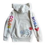 Rowdy Sprout Girls True Colors Hoodie ~ Bone White
