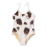 Shade Critters Summer Strawberry Swimsuit w/ Sequins ~ Pink