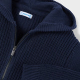 Mayoral Boys Knit Zip Hoodie ~ Blue