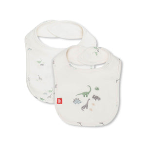 Magnetic Me Organic Cotton Reversible Bib 2 Pack ~ Tiny Diny