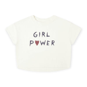 Rylee + Cru Boxy Tee 7-12 ~ Girl Power/Ivory