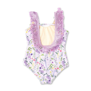 Shade Critters Baby Wildflower Fields Fringe Back Swimsuit ~ Lilac