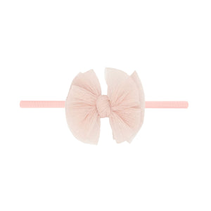 Baby Bling Tulle Baby Fab Skinny Pleated Bow Headband
