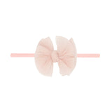 Baby Bling Tulle Baby Fab Skinny Pleated Bow Headband
