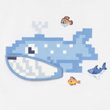 Mayoral Baby Boy Fish Tank Top & Swim Trunks w/ Bucket Hat Set ~ Natural/Night