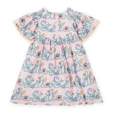 Stella McCartney Girls Stella Lettering s/s Woven Dress ~ Pink Multi