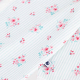 Petit Bateau Front Snap Striped Floral Print Footie ~ Multi