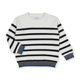 Mayoral Boys Striped Sweater ~ White/Navy