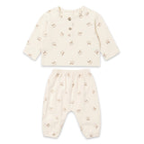 Quincy Mae Zion Woven Shirt & Pants Set ~ Rocking Horse/Natural