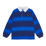 Molo Relz Striped Polo ~ Ocean Blue