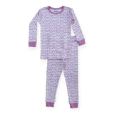 Baby Steps Big Sis l/s Pj Set ~ White/Pink