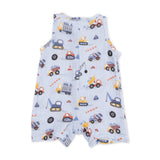Angel Dear Sleeveless Muslin Shortie Romper ~ Crayon Construction