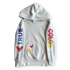 Rowdy Sprout Girls True Colors Hoodie ~ Bone White