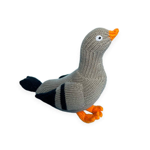 Estella Knit Baby Rattle ~ Pigeon