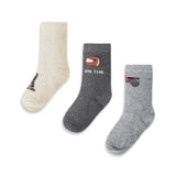 Mayoral Boys Moto Print Socks Set of 3 ~ Blackboard