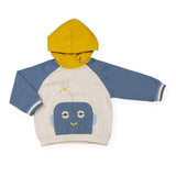 Mayoral Baby Boy Robot Hoodie & 2 Sweatpants Set ~ Pollen/Slate