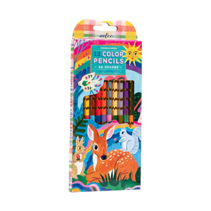 eeBoo Fawn & Sun Jumbo Double-Sided Colored Pencils