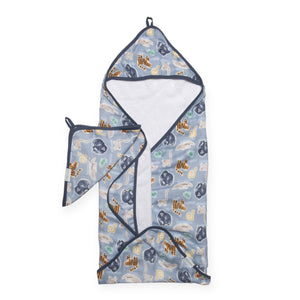 Loulou Lollipop Hooded Towel Set ~ Jungle Friends