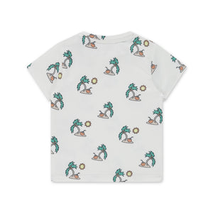 Babyface Baby Boy Palm Tree Print s/s T-Shirt ~ Bone