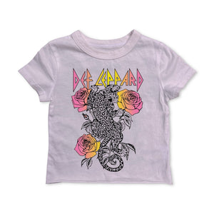 Rowdy Sprout Baby Girl Def Leppard Roses s/s Fitted Tee ~ Preppy Pink