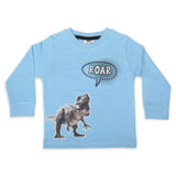 Mish Dino Roar l/s Tee ~ Dusty Blue