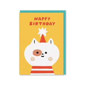 Ohh Deer Cat Happy Birthday Card