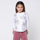 Appaman Girls Elara Tee 7-12 ~ Puppies/White