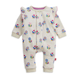 Magnetic Me French Terry Romper ~ Ivory Floral