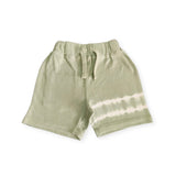 Mish Light Olive Stripe Tie Dye Tee & Shorts Set