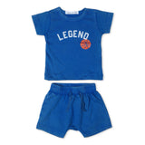 Little Mish Baby Bball Legend Tee & Shorts Set ~ Enzyme Cobalt