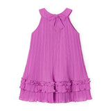 Mayoral Girls Pleated Dress w/ Frills ~ Orchid