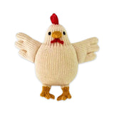 Estella Knit Baby Rattle ~ Yellow Chicken