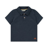 Babyface Baby Boy Textured s/s Polo ~ Heavy Blue