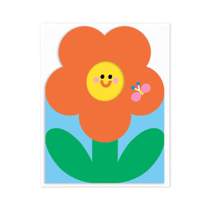 Wrap Birthday Bug & Flower Fold Out Card