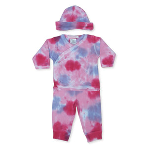 Baby Steps Tie Dye 3pc Kimono Set ~ Diva